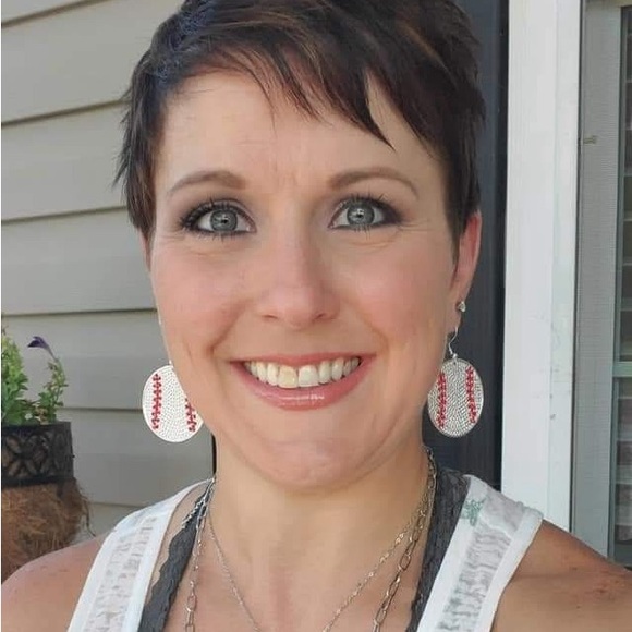 NEW Silver Baseball Earrings - Picture 8 of 9